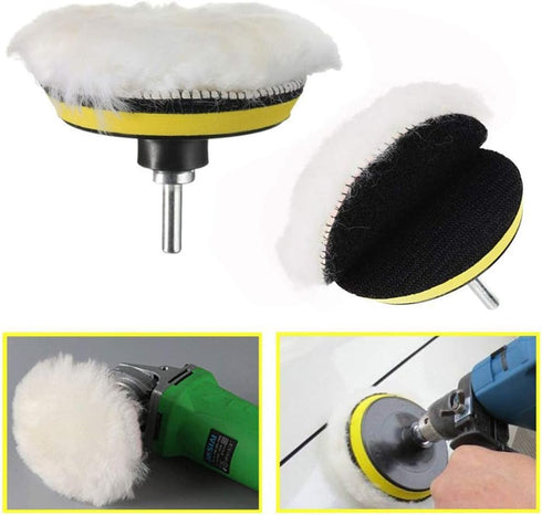 Yesallwas Car Foam Drill Polishing Pad Kit 8Pcs,4 Inch Buffing Pads Kits drill buffer attachment,thin sanding sponge for Drill Buffing,Car Sanding...