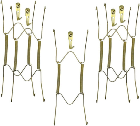 Plate Hangers for The Wall 8 inch Decorative Dish Display Tray Holder with Installation Hooks 5 Pack...