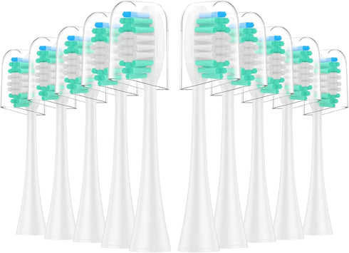 Replacement Toothbrush Heads 10 Pack Compatible with AquaSonic Black Series, Vibe Series, Black Series pro, and Duo Series pro Electric Toothbrush...
