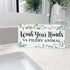 LHIUEM Wash Your Hands Ya Filthy Animal Sign,Funny Bathroom Wooden Hanging Wall Art, Green Plant Wood Plaques For Kitchen Toilet Home Decor(6''x 1...