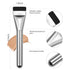 Ultrathin Foundation Brush for Liquid Makeup,Flat Spatula Liquid Foundation Brush Premium Face Korean Makeup Brush for Blending Cream (Silver)...