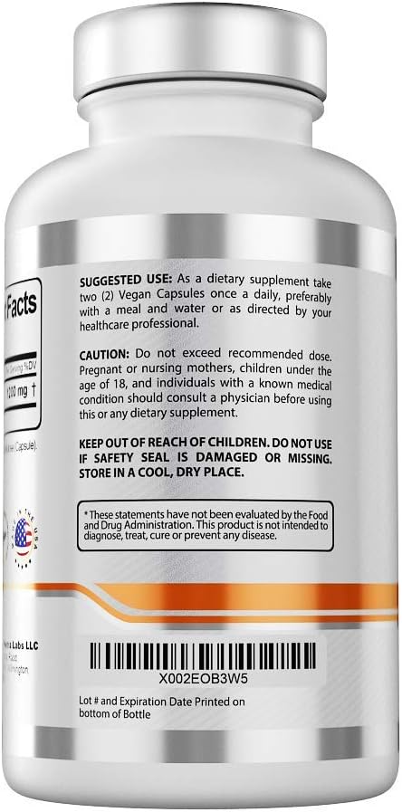 Smart Nutra Labs Premium Berberine HCL 1200mg- 180 Vegan Capsules, 100% Pure Berberine Supplement- Non-GMO, Gluten Free...