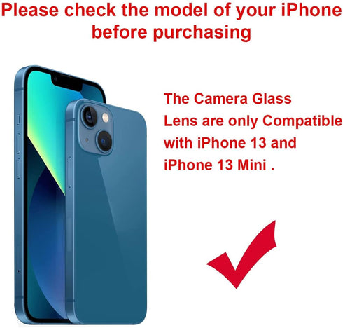 OEM Rear Back Camera Glass Lens Replacement for iPhone 13 and iphone 13 mini with Pre-Installed Adhesive and Repair Tool Kit...