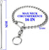 Dog Chain Collars 304 Stainless Steel Metal Chew Proof Dog Necklace Anti Winding Dog Leash Extension Lead for Small Medium Large Dogs Training and...