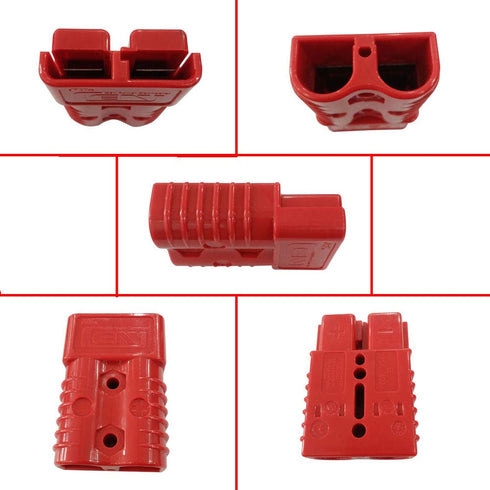 175 Amp Connecteur 600 V Plug Battery Connector 175A Battery Power Connector (Red, 1/0AWG)...