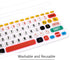 WYGCH- Ultra Thin Silicone Keyboard Cover Compatible with Logitech K480 Multi-Device Keyboard Protcetive Skin-Creative Rainbow Font...