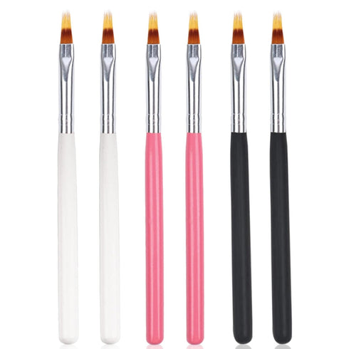 6pcs Ombre Nail Brush Nail Paint Pen for Lace Line Gradient Color Ombre Brush for Gel Nails Wood Nail Art Brushes Nail Design Brushes Acrylic Nail...