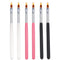 6pcs Ombre Nail Brush Nail Paint Pen for Lace Line Gradient Color Ombre Brush for Gel Nails Wood Nail Art Brushes Nail Design Brushes Acrylic Nail...