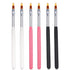 6pcs Ombre Nail Brush Nail Paint Pen for Lace Line Gradient Color Ombre Brush for Gel Nails Wood Nail Art Brushes Nail Design Brushes Acrylic Nail...