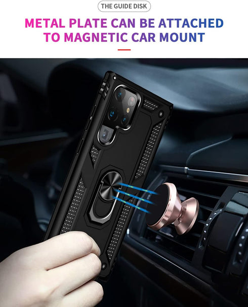 Androgate for Samsung S22 Ultra Case, Galaxy S22 Ultra Case with HD Screen Protectors, Military-Grade Ring Holder Kickstand 15ft Drop Tested Shock...