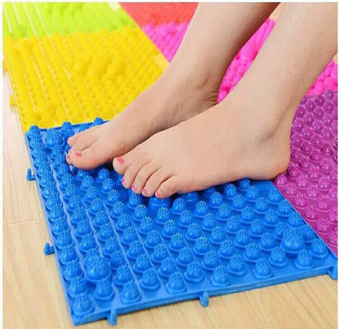 Foot Massage Mat Massage Pad Acupressure Mat Bathroom Mat Yoga Mat Outdoor Game 2 PCS (Blue)...
