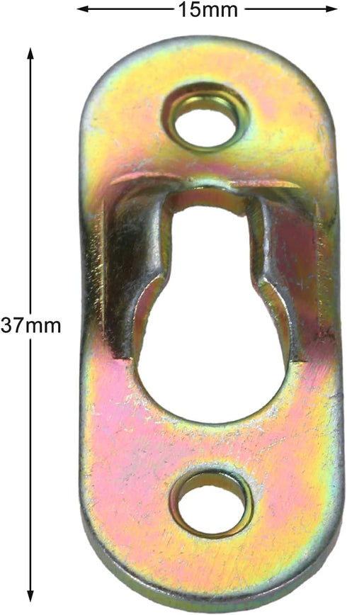 dophee 20Pcs Metal Keyhole Hangers with Screws Heavy Duty Hanging Plates Brackets Fasteners Hooks Hardware for Mirror Photo Picture Frames Oil Pai...