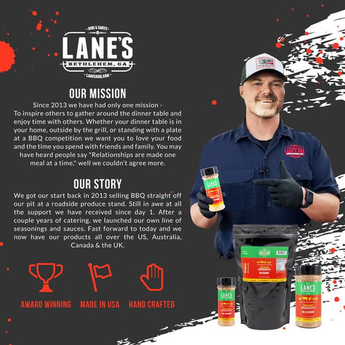 Lane's Honey Sriracha Seasoning, All-Natural Sriracha Powder Seasoning Blend with Garlic & Herb Honey Seasoning for Pork & Meat, Made in USA, 4.6 ...