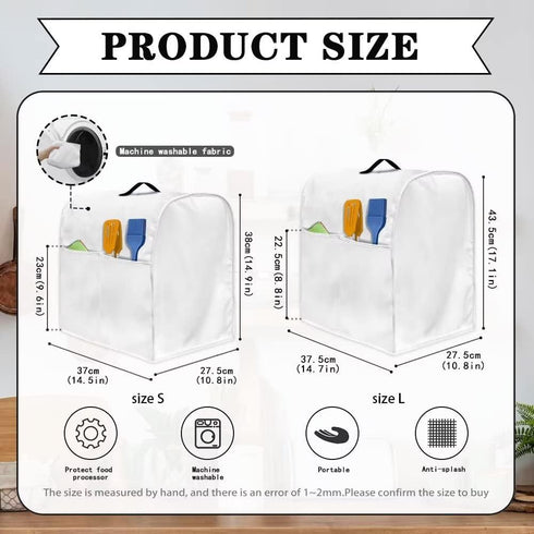 Kitchen Aid Mixer Cover, Food Processor Cover with Durable Hanlde and Storage Pocket, Dust Cover for Kitchen Stand Mixer or Coffee Maker Appliance...