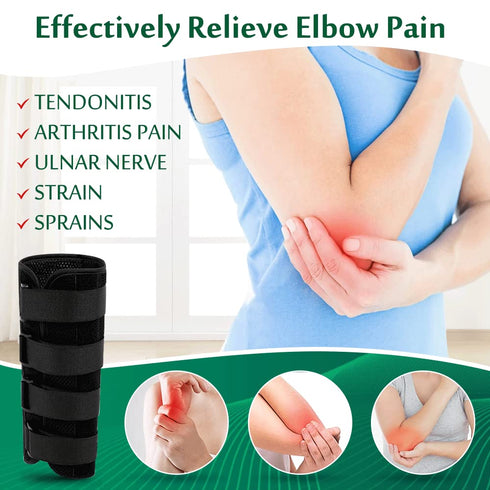 Elbow Splint Tendonitis Elbow Brace Ulnar Nerve Cubital Tunnel Brace for Sleeping Elbow Immobilizer Arm Splint Support for Pain Relief Arthritis E...