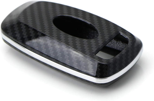 iJDMTOY Exact Fit Black Glossy Carbon Fiber Finish Key Fob Shell Compatible with Ford 2018-up Mustang F150 F250 Bronco Explorer Expedition Keyless...
