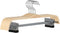 Wooden Pant Hangers, 5-Pack Light Weight Wood Skirt Hangers with Anti-Rust Hook and 2-Adjustable Clips...