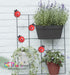 GIFTME 5 Metal Garden Yard Art Decorative 4 Pack Ladybugs Outside Garden Wall Sculptures(RED)...