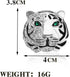 Rhinestone Tiger Head Brooch Pins.Gold Silver Animal Lapel Pin,Charm Lion Coat Collar Brooch for Men Suit Pin...