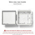 QILIPSU Hinged Cover Stainless Steel Latch 150x150x90mm Junction Box with Mounting Plate, Universal IP67 Project Box Waterproof DIY Electrical Enc...