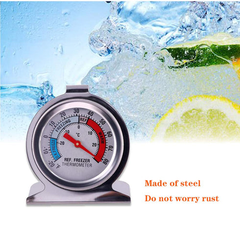 Refrigerator Freezer Large Dial Thermometer -20/80 °F Aulufft 4 pcs Classic Series Fridge Freezer Alarm Thermometer Internal Temperature Gauge for...