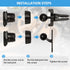 KSWNG Universal Air Vent Car Mount and Dashboard Sticker Holder 360° Rotation Clip Car Mount Phone Holder with Adjustable Switch Lock for Smartpho...