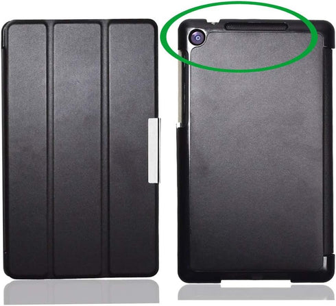 Google Nexus 7 2nd (2nd.2013 Model) pu Leather Pouch with Stand - Fit for 2013 Release Nexus 7 Tablet (Black)...