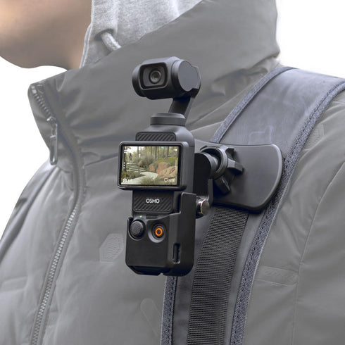 SUREWO 360° Rotation Backpack Strap Mount,Quick Clip Mount with Expand Frame Compatible with DJI Osmo Pocket 3...