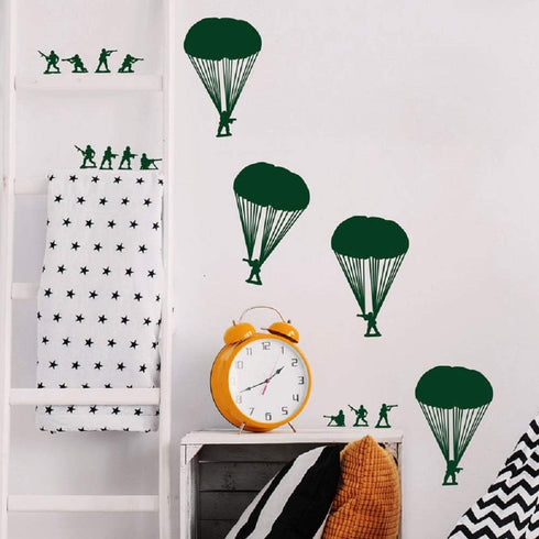 Cool Wall Stickers for Schools, Kids Rooms, Nurseries Quote Small Army Men Bucket of Soldiers Home Decoration Vinyl Decal and Decor...