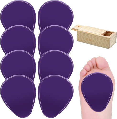8 Pieces Gel Ball of Foot Cushions Metatarsal Pads for Women and Men Clear Gel Ball of Foot Cushions Soft Metatarsal Forefoot Cushioning Foot Pain...