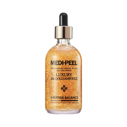 MEDI-PEEL Pure Gold 24K Ampoule 3.38 fl.oz / 100ml | 99.9% 24K Pure Gold All in One Ampoule, 5 Revitalizing Extracts To Minimize Moisture Loss, Br...