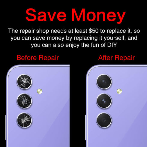 2PCS Galaxy A54 Back Rear Camera Lens Glass Replacement, ASDAWN Back Lens Glass for Samsung Galaxy A54 6.4 inches All Carriers with Free Lens Film...