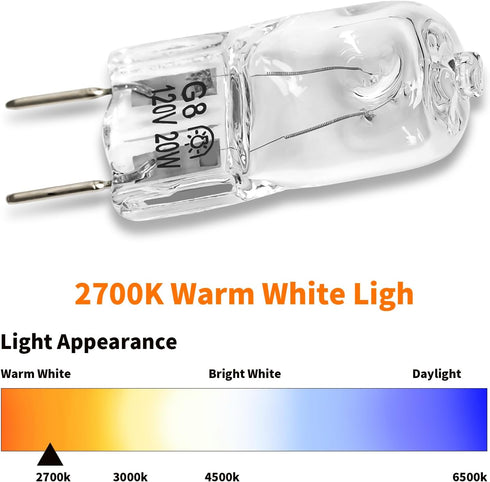 Belleone Microwave Light Bulb Fit for GE Samsung Kenmore Maytag Elite Over The Stove Range Oven, Halogen Light Bulb with G8 Bi-pin Base 20W Microw...