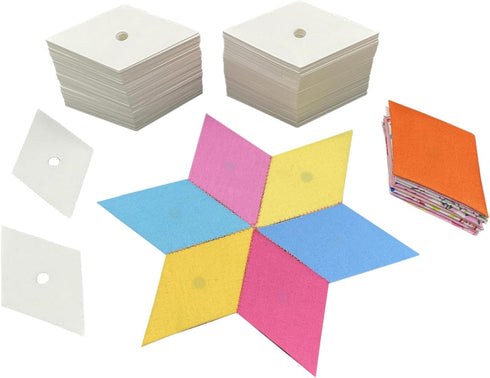 300pcs 1.5 Inch Diamond 60 Degrees Paper Piecing Paper for quilting DIY sewing crafts,6 Point Diamond Paper Piecing Templates...