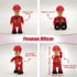 FUNERICA Toy Fireman Action Figures for Kids - Firefighter Figurines Community Helpers Toys - Little People Figures for Firefighter Toys, Fire Tru...