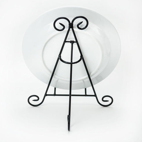 HUJI Sturdy Iron Display Stand Holder for Home Kitchen Decoration Platters, Pictures, Frames and Books. (1, 9")...