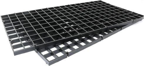 2pcs 30cm x 15cm Plastic Grid Divider Tray Egg Crate Louvre Aquarium Fish Tank Bottom Isolation, Black...
