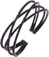 Jojomina Black Rhinestone Cuff Bracelet for Women Black Jewelry Layered Bracelets for Prom pageant Party Wedding...