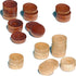 2 in 1 Chess Pieces Wood Chess Pieces + Checker Pieces Without Board (3.5 inches)...