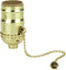 Aspen Creative 21302A Pull Chain Lamp Socket in Polished Brass...