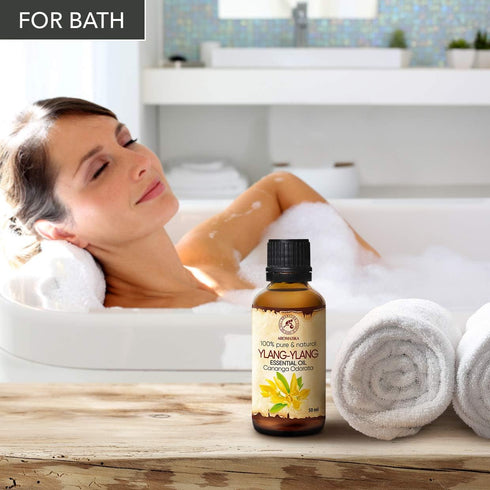 Ylang-Ylang Essential Oil 1.7 Fl Oz - Cananga Odorata - Madagaskar - 100% Pure & Natural Ylang Ylang Oil Best for Aromatherapy - Good Sleep - Beau...