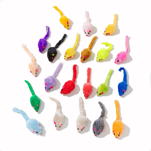 12PCS Cat Mouse Toys,Faux Fur Cat Mice Toys with Plastic Body, Interactive Catnip Toys for Indoor Cats,Perfect for Kittens, Cats, and Puppies!…...