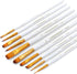 Transon 20pcs Artist Painting Brush Set for Acrylic Watercolor Gouache Hobby Craft Face Rock Painting Black and White Color...