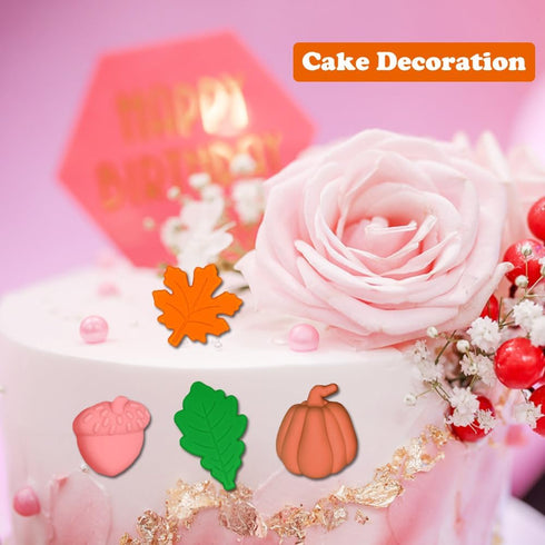 OURASHERO 2 Pack Fall Harvest Thanksgiving Chocolate Molds Autumn Pumpkin Acorn Maple Leaves Silicone Molds Fall Candy Resin Baking Mold Soap Mold...