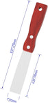 Putty Knife, 1 Inch Stainless Steel Scraper Tool, Wooden Handle Metal Spackle Knives for Drywall, Decals, Wall Paper, Floor Tile, Patching, Painti...