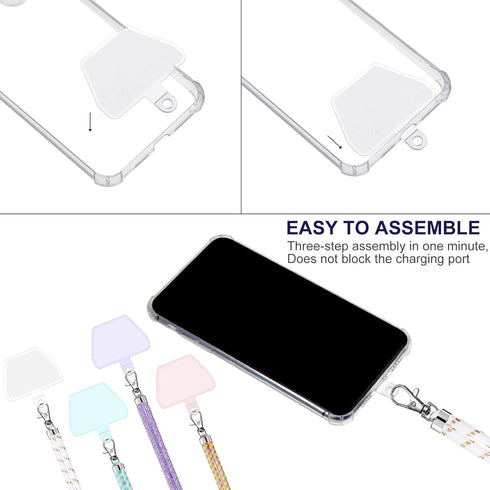 Weewooday 4 Pcs Universal Cell Phone Lanyard Around The Neck Phone Strap Crossbody with Patch for Most Mobile(Bright Color Series)...