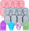 Halloween Chocolate Mold Silicone,2pcs Cavity Candy Gummy Mold with Skull and Tombstone for Baking Chocolate Jelly Gummy Desser...
