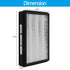 2-Pack IAF-H-100A True Idylis A Replacement Filter, Compatible with FAP-C01-A, Idylis Air Purifiers AC-2119, IAP-10-100, IAP-10-150, IAPC-40-140, ...