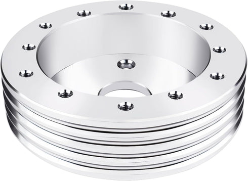 1" Steering Wheel Hub Adapter Conversion Spacer, 6 Hole to 3 Hole Steering Wheel Adapter Grant Adapter Boss Kit(Silver)...