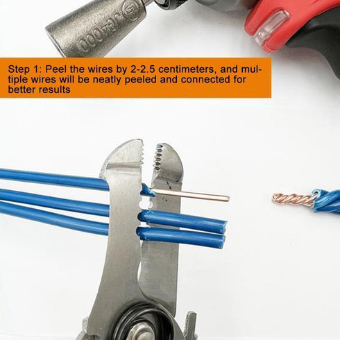 1Pc Wire Twister,Wire Twisting Tool,Electrical Wire Twister Tool for Drill,Spin Twisting Wire Connector Socket,Wire Terminals Power Tool for Power...